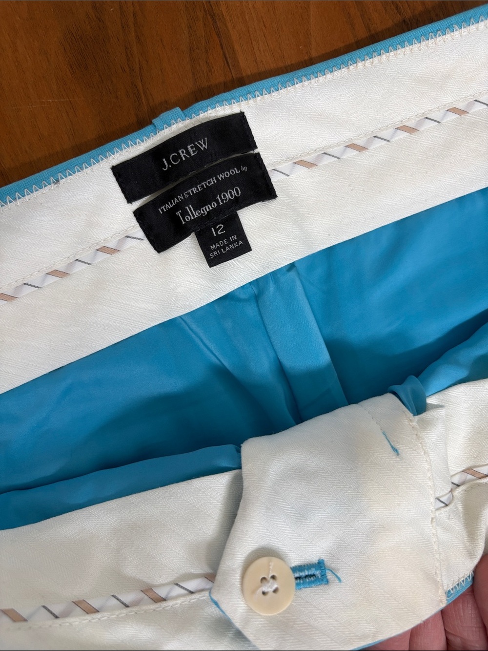 J.Crew Tollegno 1900 Italian Stretch Wool Cameron Slim Ankle Pant 12 Monaco Blue - Picture 6 of 9
